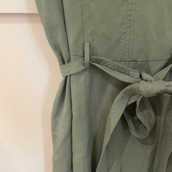 Banana Republic Olive Green Sleeveless Utility Jumpsuit Size 0 - Picture 5 of 6